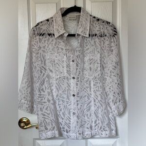 White Stag Blouse Jacket Women’s Sz S (4-6) Front Pockets